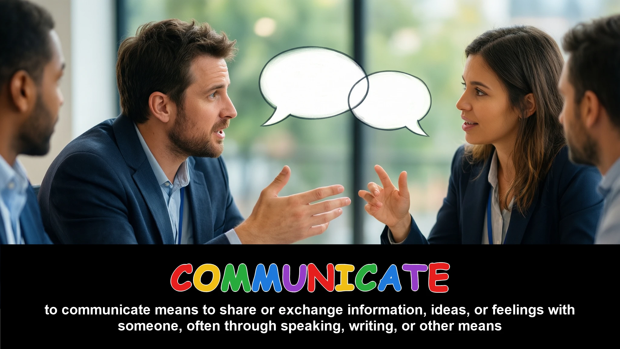 English Illustration for communicate